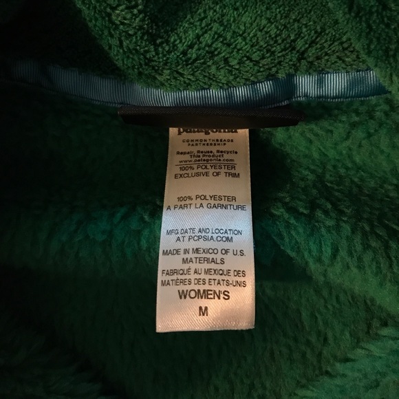 Patagonia Green and Blue Quarter Button-Up - Picture 3 of 6